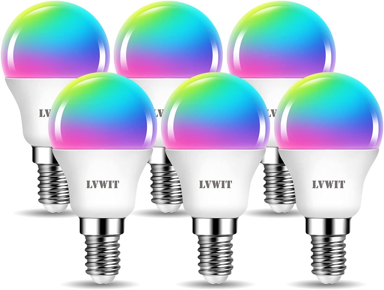 Lvwit Lampadina Smart E14 Wifi G45, 6 Pezzi - immagine 1