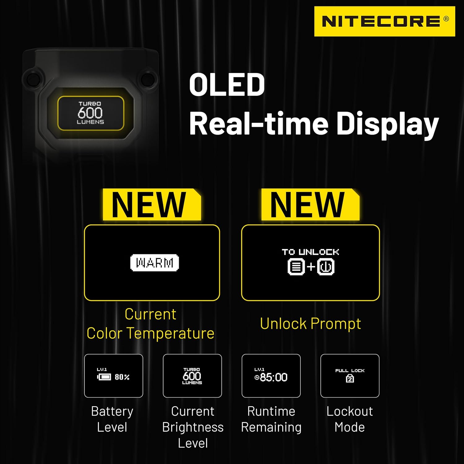 Nitecore Tini 3 Torcia EDC 600 Lumen, Nera - immagine 7