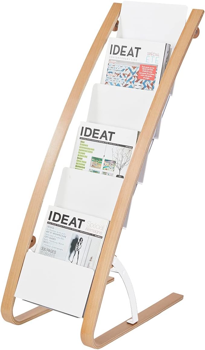 Espositore da pavimento bimateriale, 6 scomparti - immagine 2