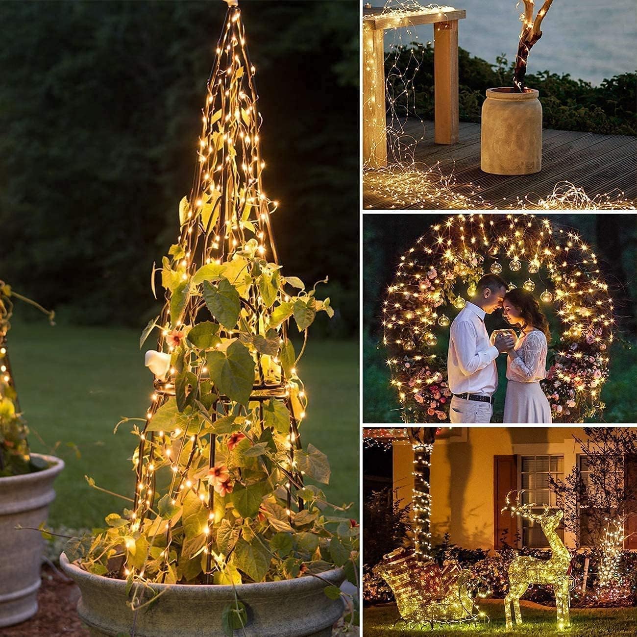 Luci Albero di Natale 50M 500 LED, Filo di Rame - immagine 5