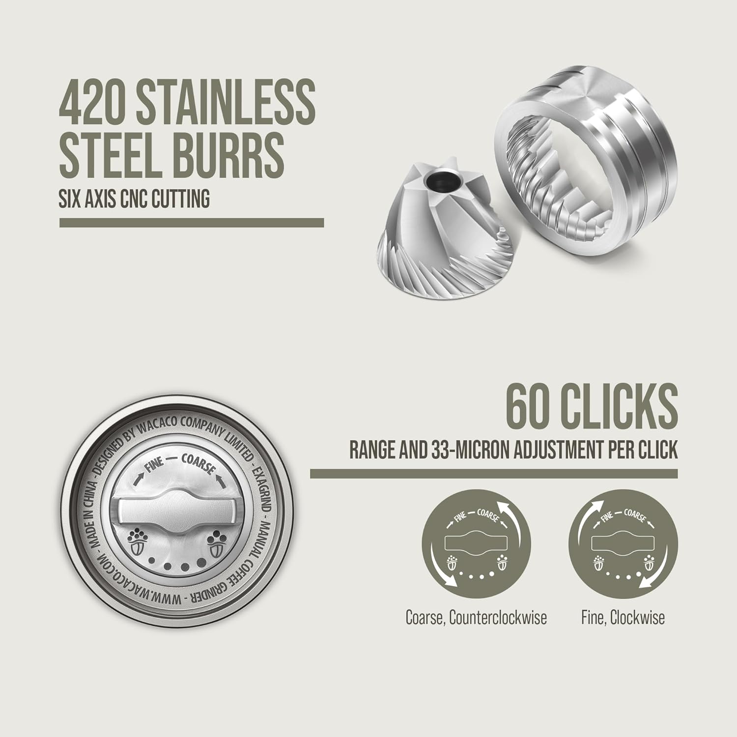 Wacaco Exagrind - Macinacaffè Manuale Alta Precisione - immagine 8