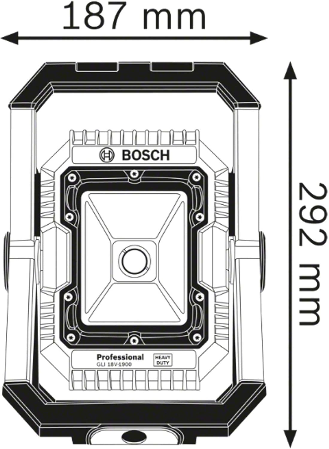 Bosch Professional GLI 18V-1900 - Luce da Cantiere LED - immagine 4
