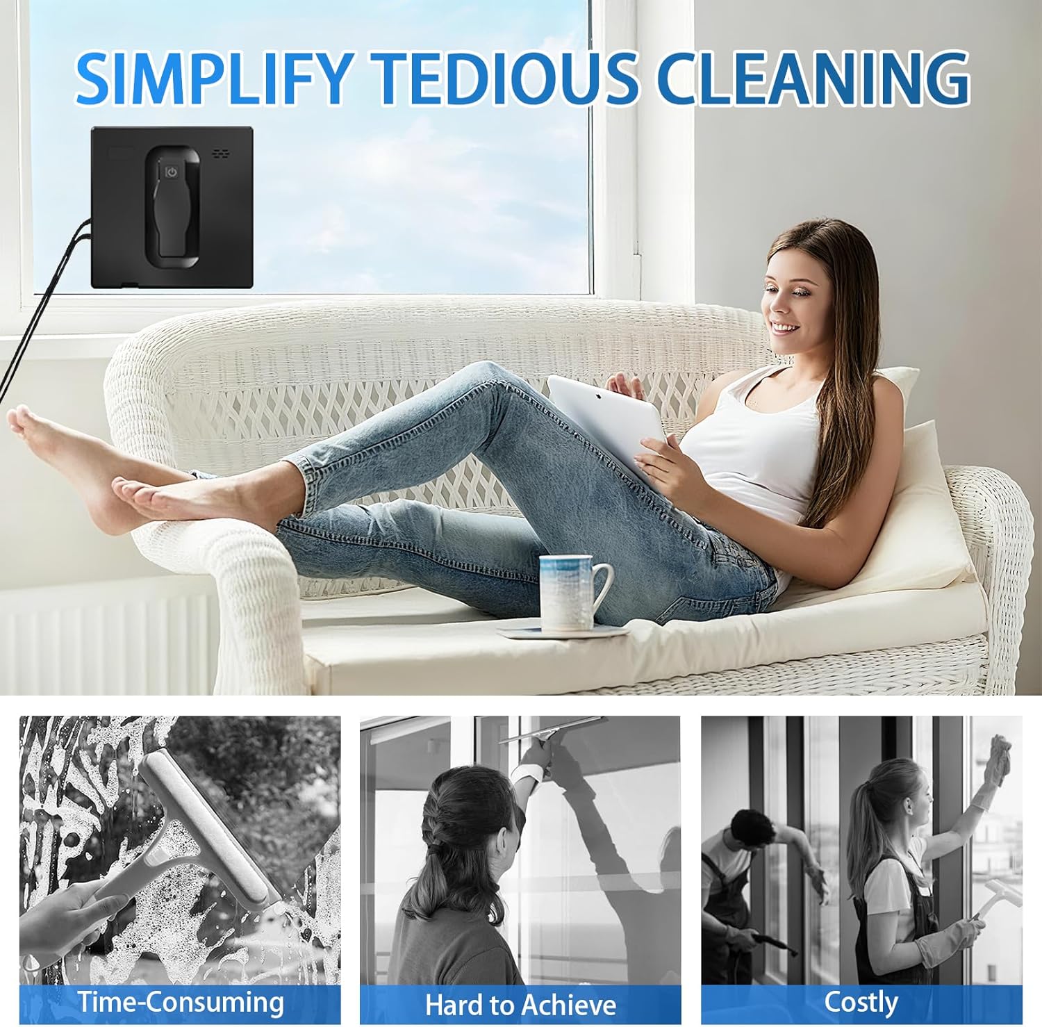 Robot Lavavetri Elettrico con Serbatoio Acqua 50ml - immagine 8