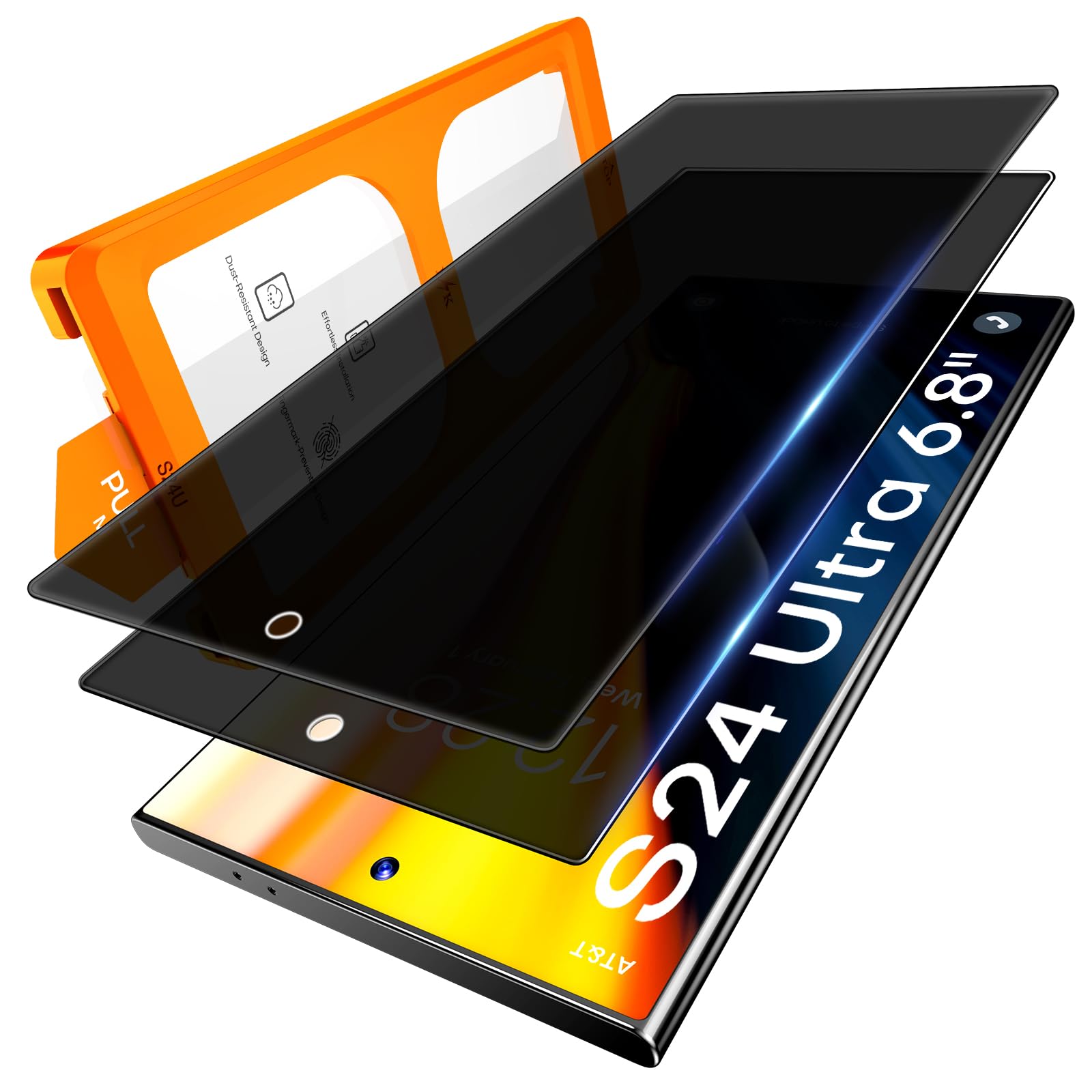 LϟK 2 Pezzi Privacy Vetro Temperato per Samsung Galaxy S24 Ultra