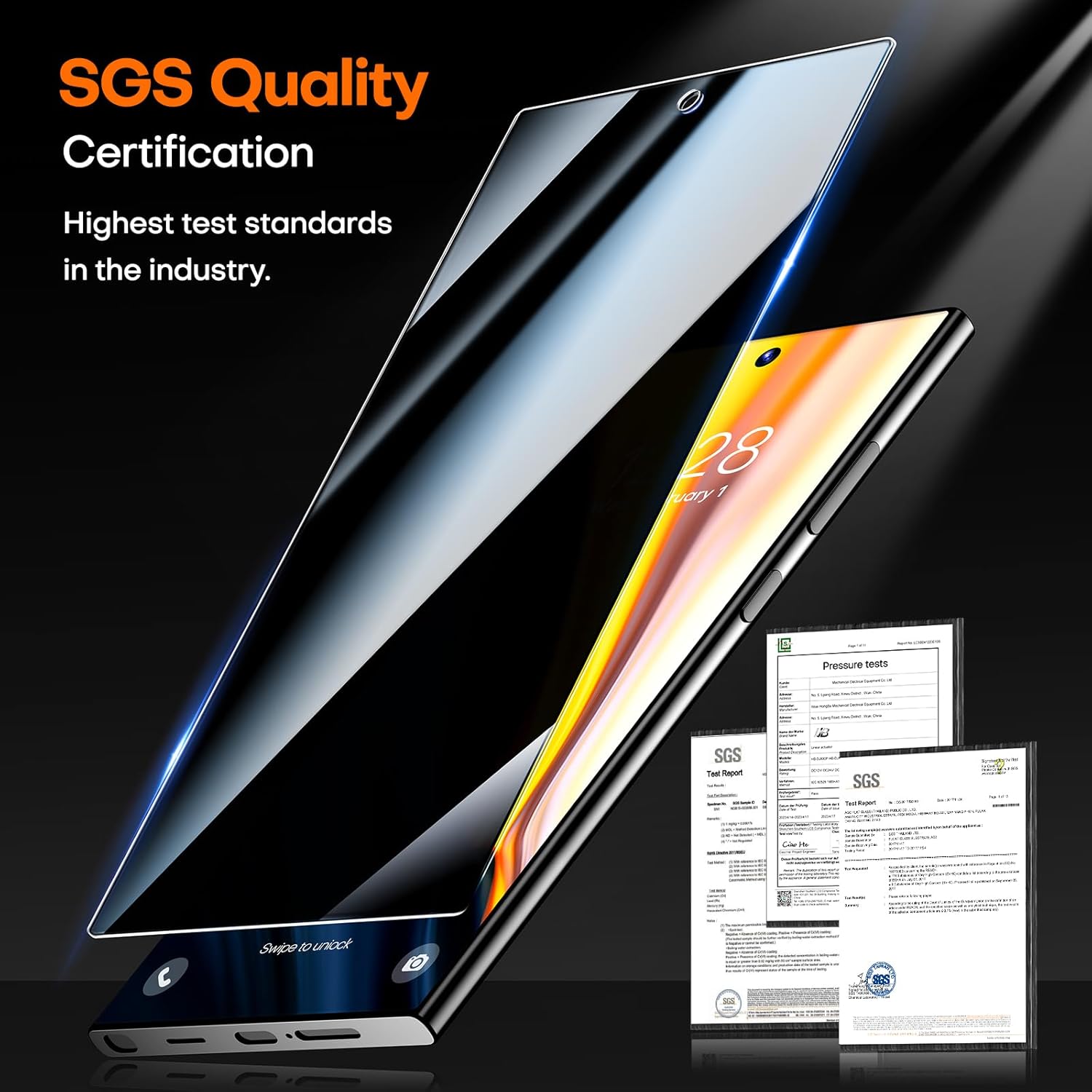 LϟK 2 Pezzi Privacy Vetro Temperato per Samsung Galaxy S24 Ultra - immagine 4