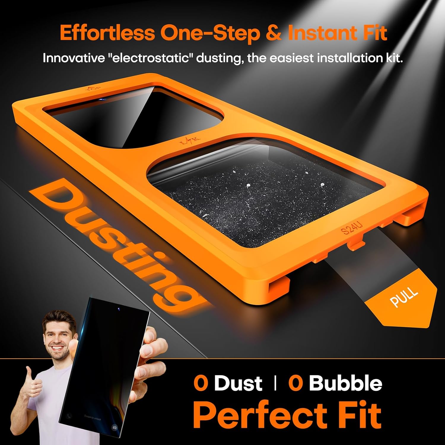 LϟK 2 Pezzi Privacy Vetro Temperato per Samsung Galaxy S24 Ultra - immagine 5