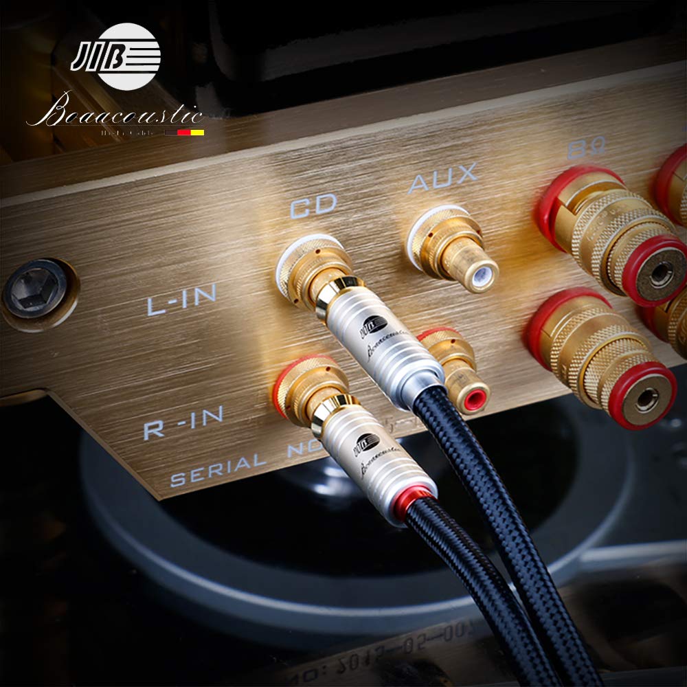 Boaacoustic JIB Cavo Audio RCA Audiofila 1,5m, Nero - immagine 5