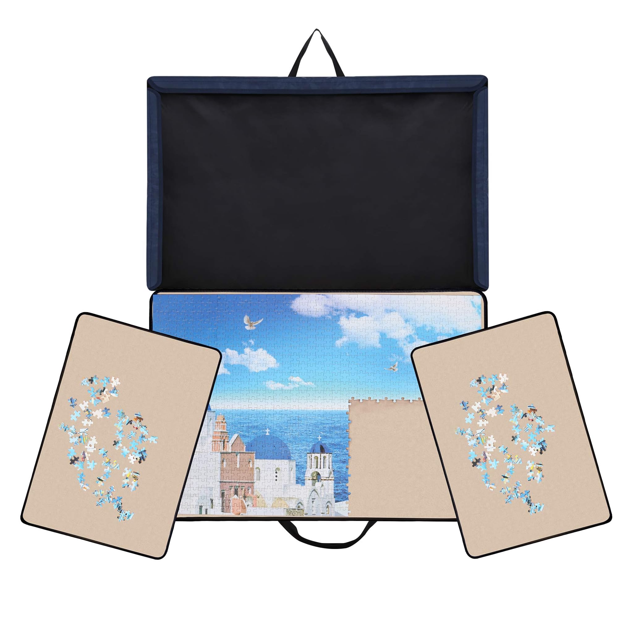 Becko US Tavola da Puzzle con Vassoi e Copertura