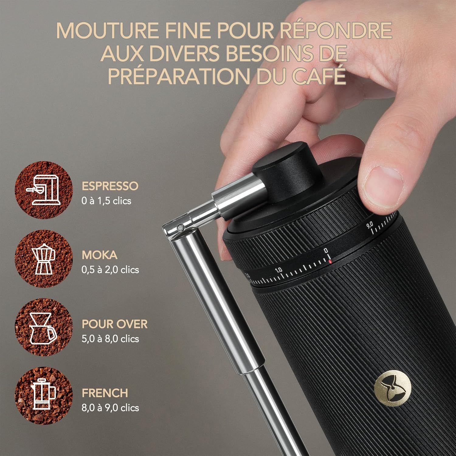 Timemore Chestnut S3 - Macinacaffè Manuale in Metallo, Nero - immagine 6