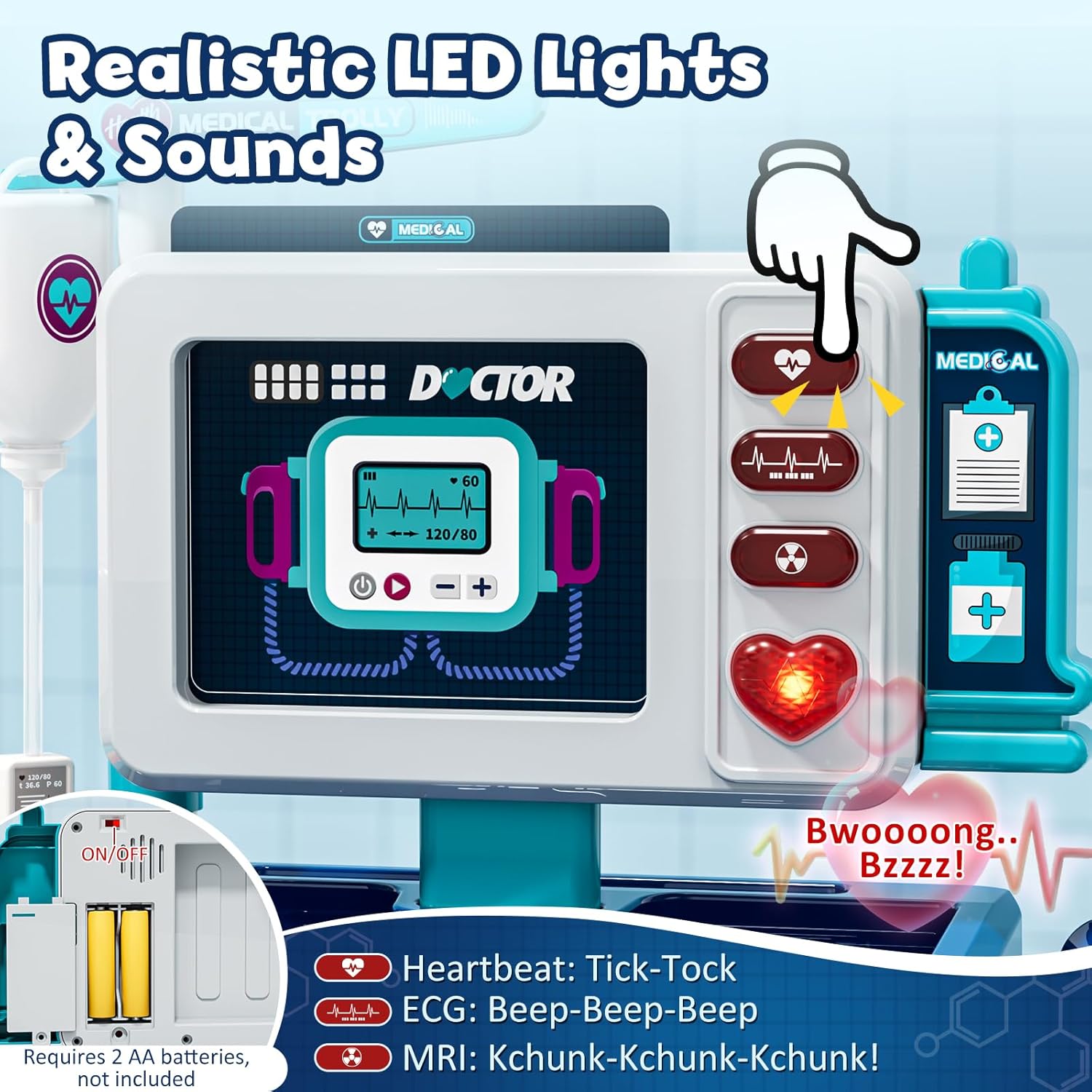 Lehoo Castle Kit Dottoressa Bambina - Carrello Medico - immagine 3