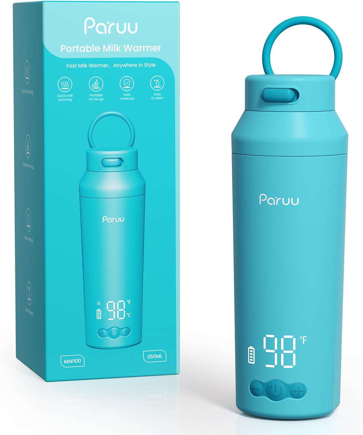 Paruu Scaldabiberon Portatile 350ml, Blu - immagine 1