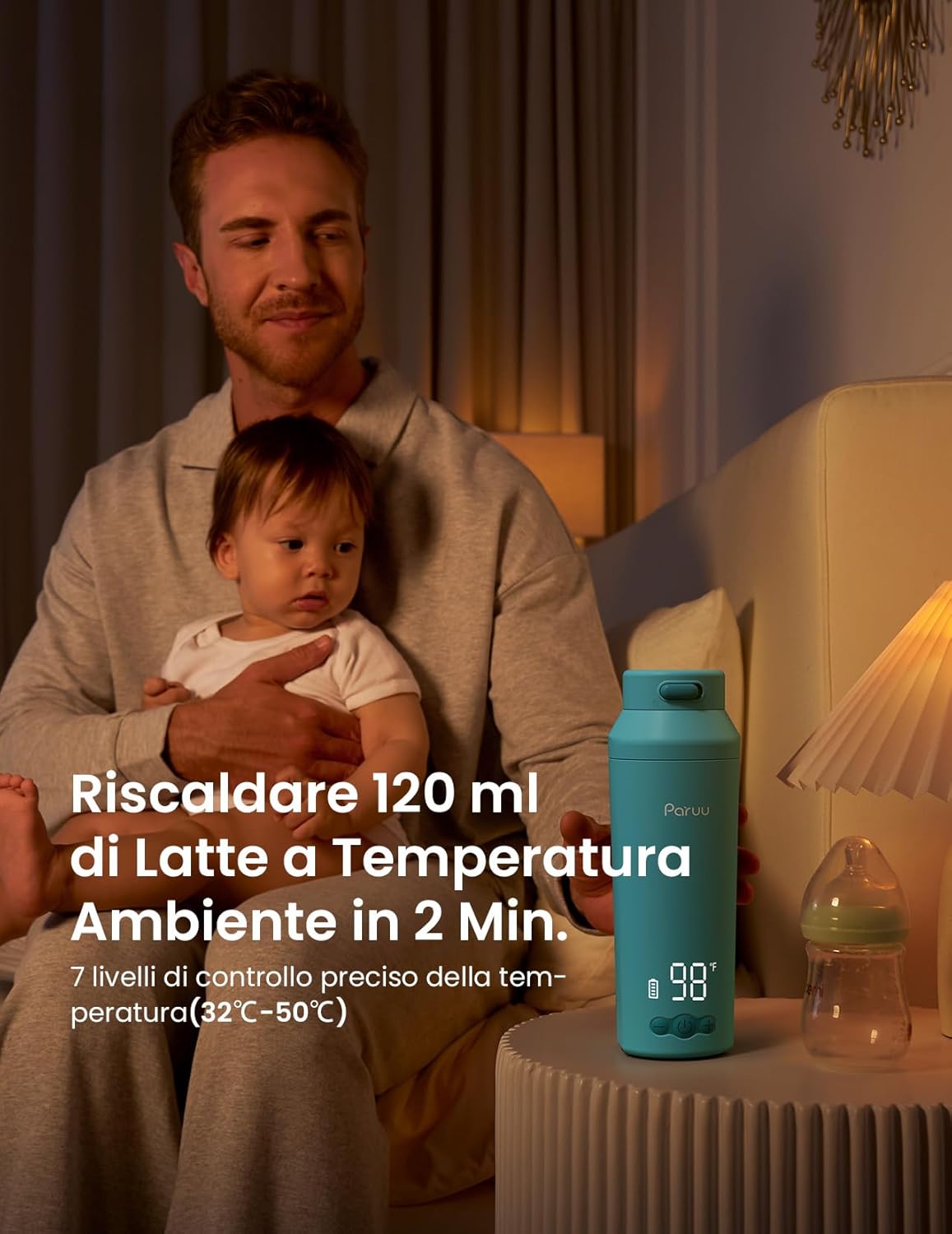 Paruu Scaldabiberon Portatile 350ml, Blu - immagine 4