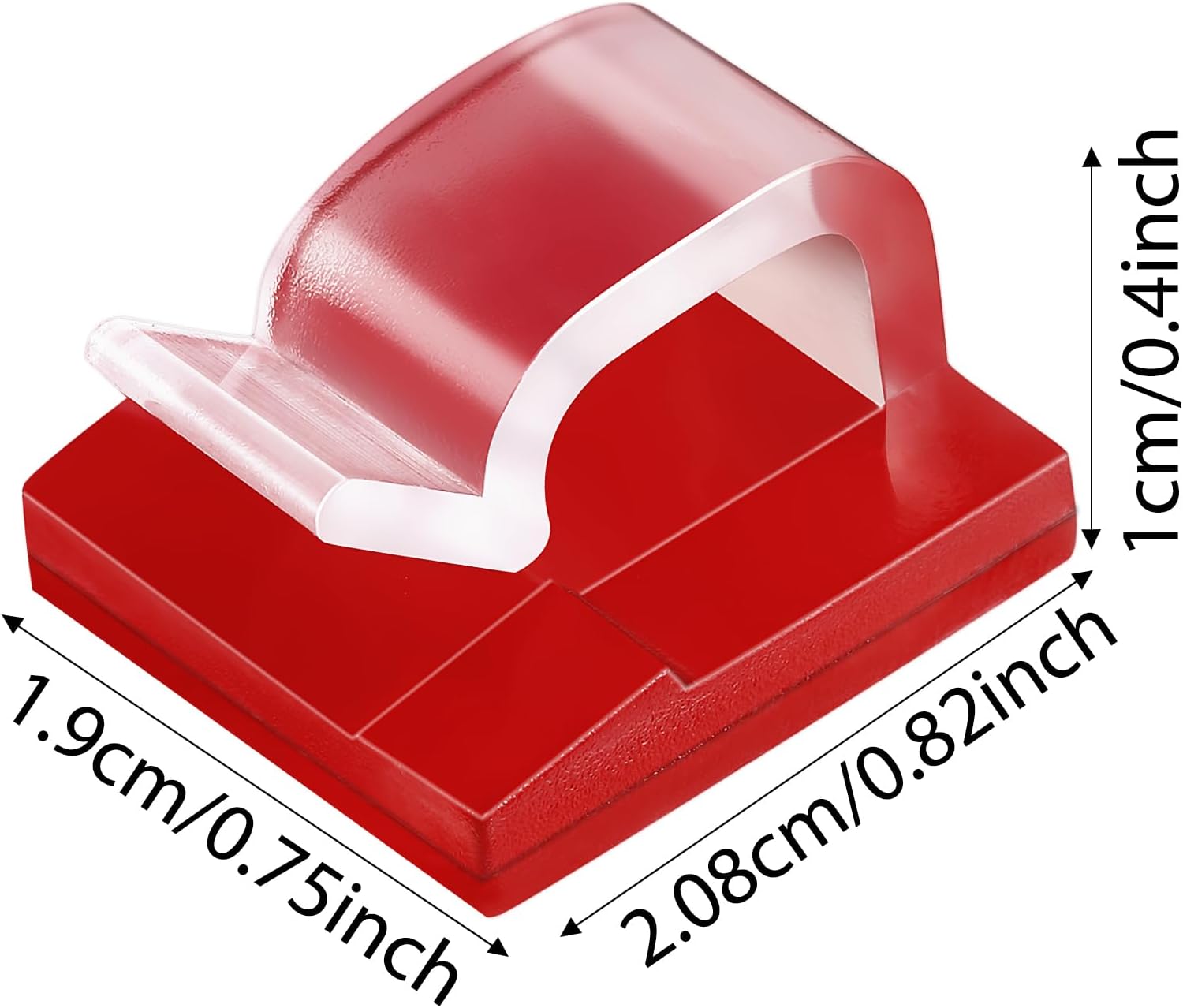 60 Pezzi Clip per Cavi da Esterno Adesive, Trasparente - immagine 2