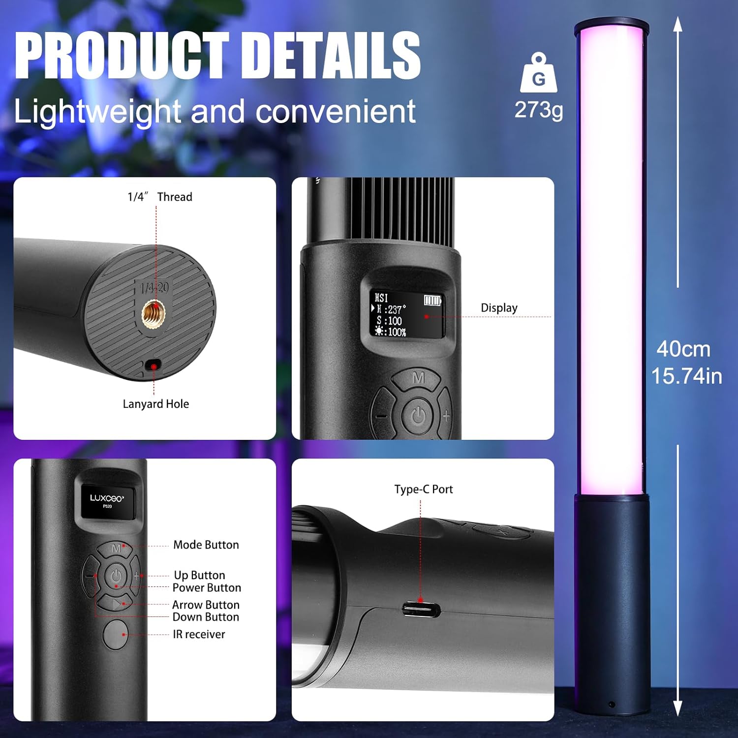 Luxceo 400 RGB Luce Video LED con Telecomando - immagine 3