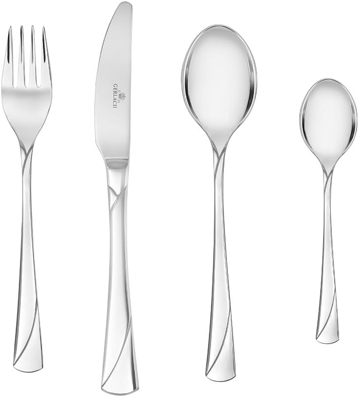 Gerlach Set di Posate Lucido Valor 68 unità, Argento