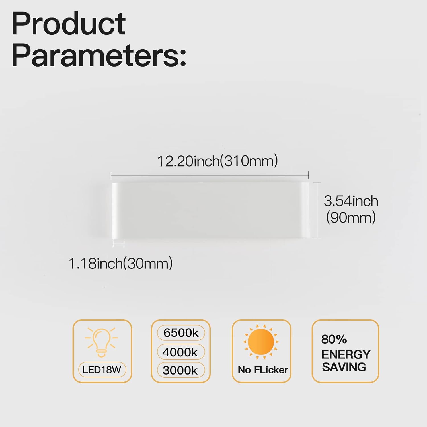 Fupe Applique da Interno LED Bianca 18W Luce Neutrale - immagine 6