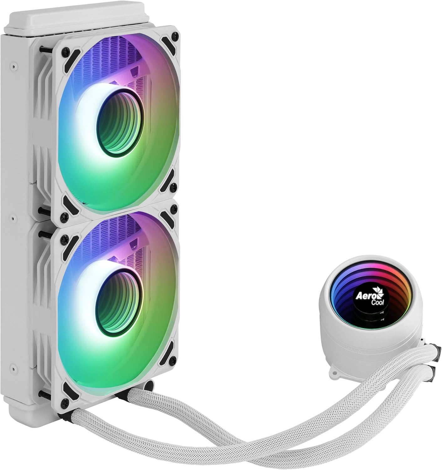 Aerocool MIRAGEL240W - Raffreddamento a Liquido CPU, Bianco - immagine 3