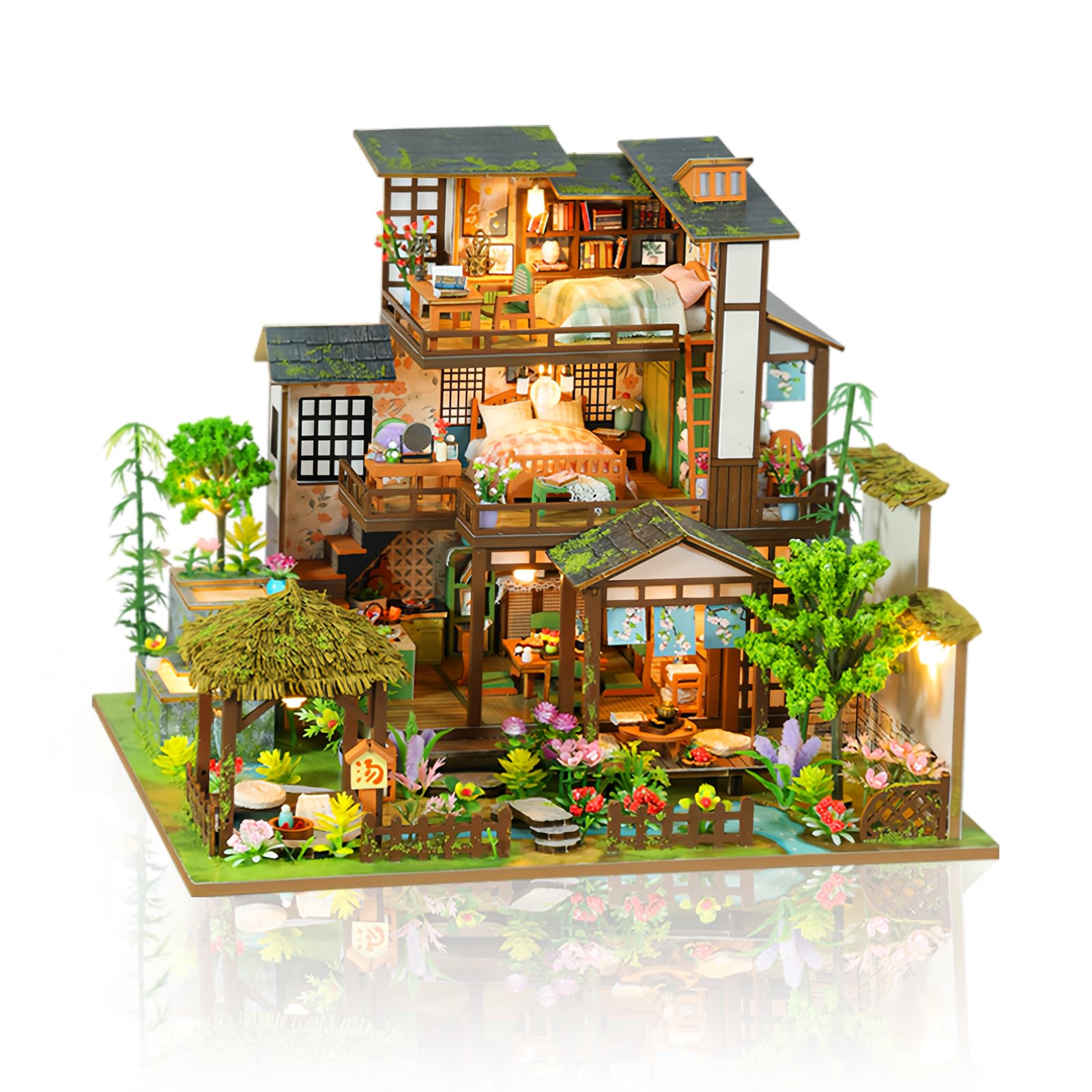Cuteefun Miniatura Casa delle Bambole Kit con LED