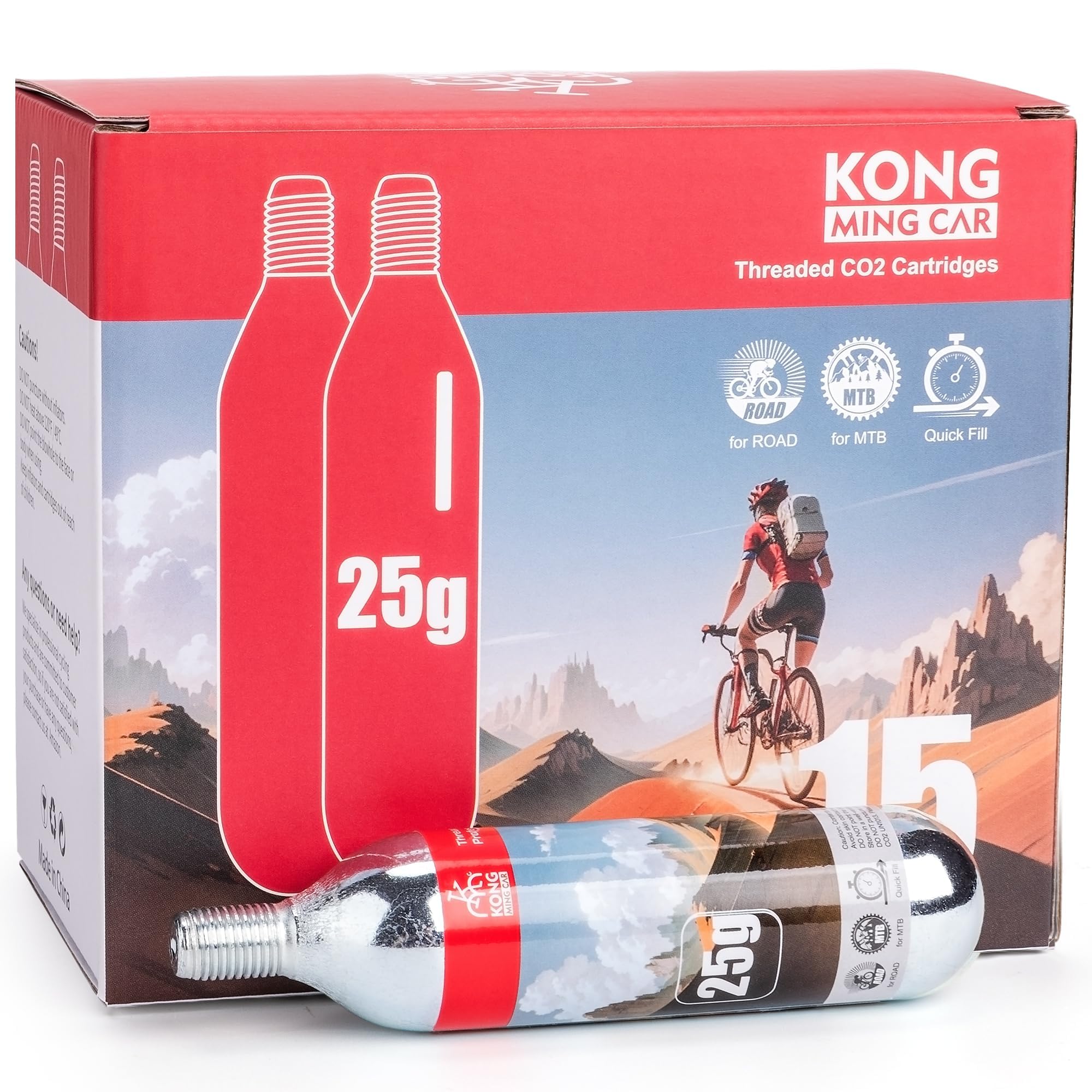 Kong Ming Car Cartucce CO2 Filettate 16g/25g