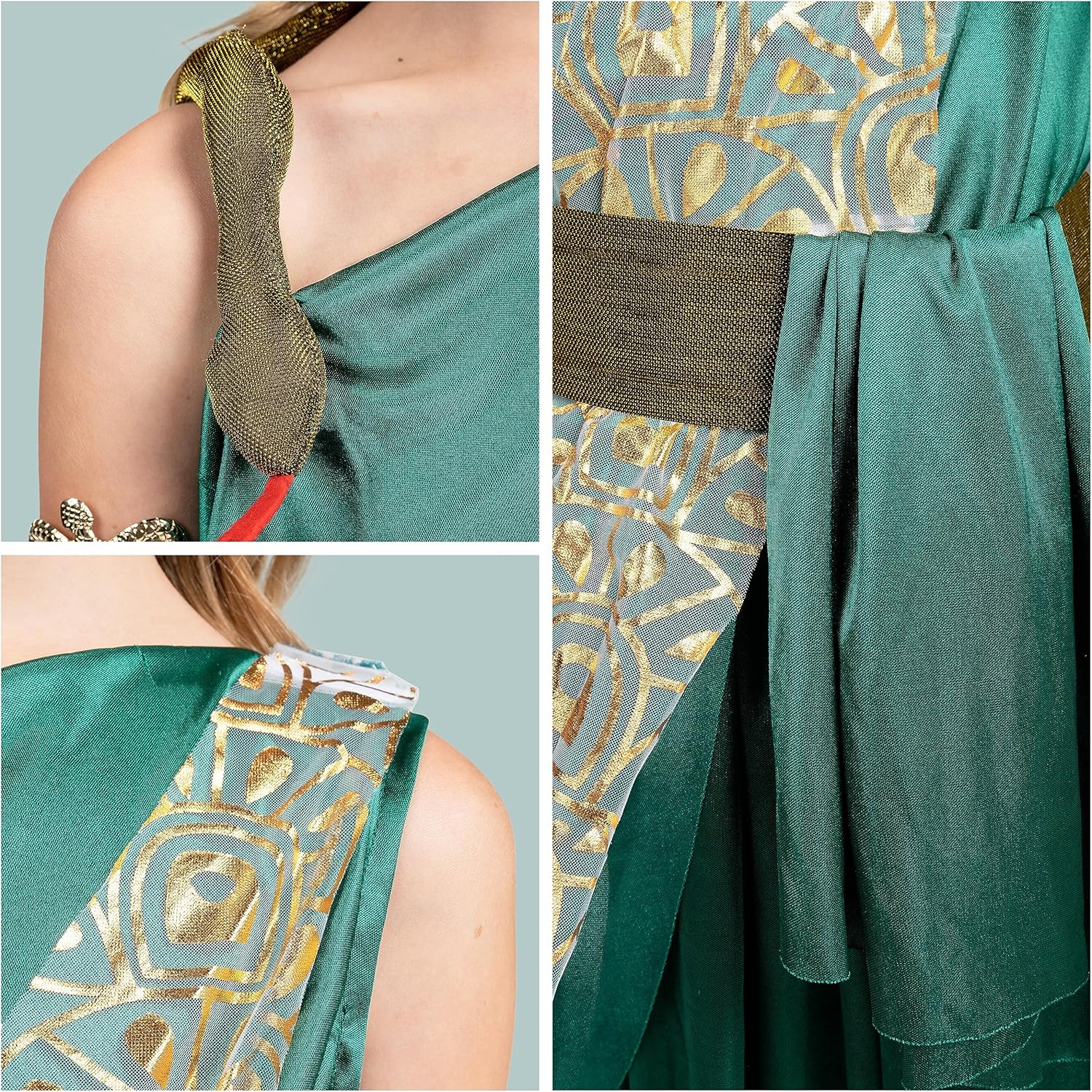 Spooktacular Creations Costume Medusa per Bambine, Verde - immagine 4