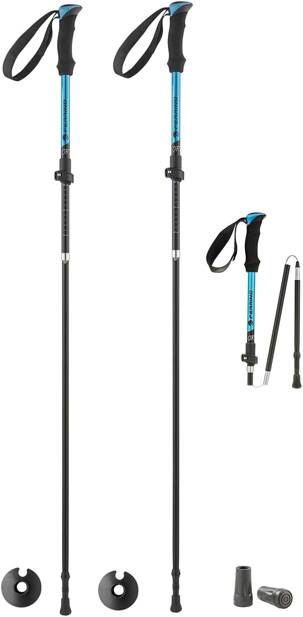Ferrino Ortles - Bastoncini Trekking Unisex, Azzurro - immagine 1