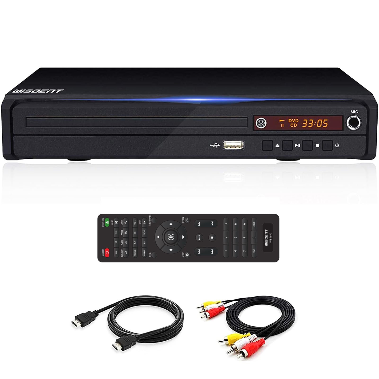 Wiscent Lettore DVD Compatto Multi-Regione