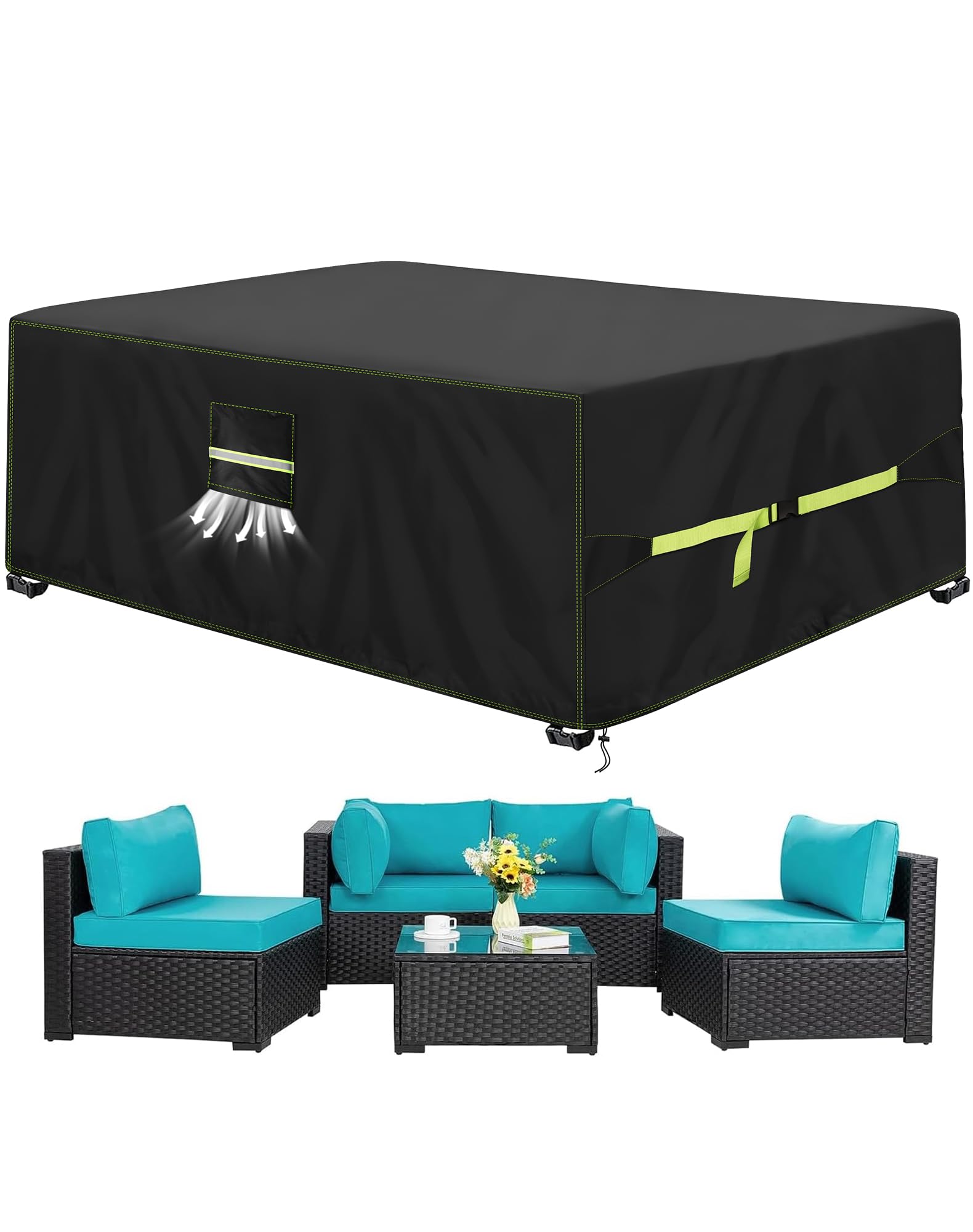 Copertura Tavolo Esterno Impermeabile 270x180x89cm