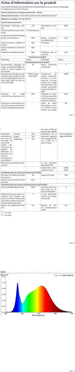 K-bright Lampada da Parete LED 30W 100cm, Grigio Scuro - immagine 10