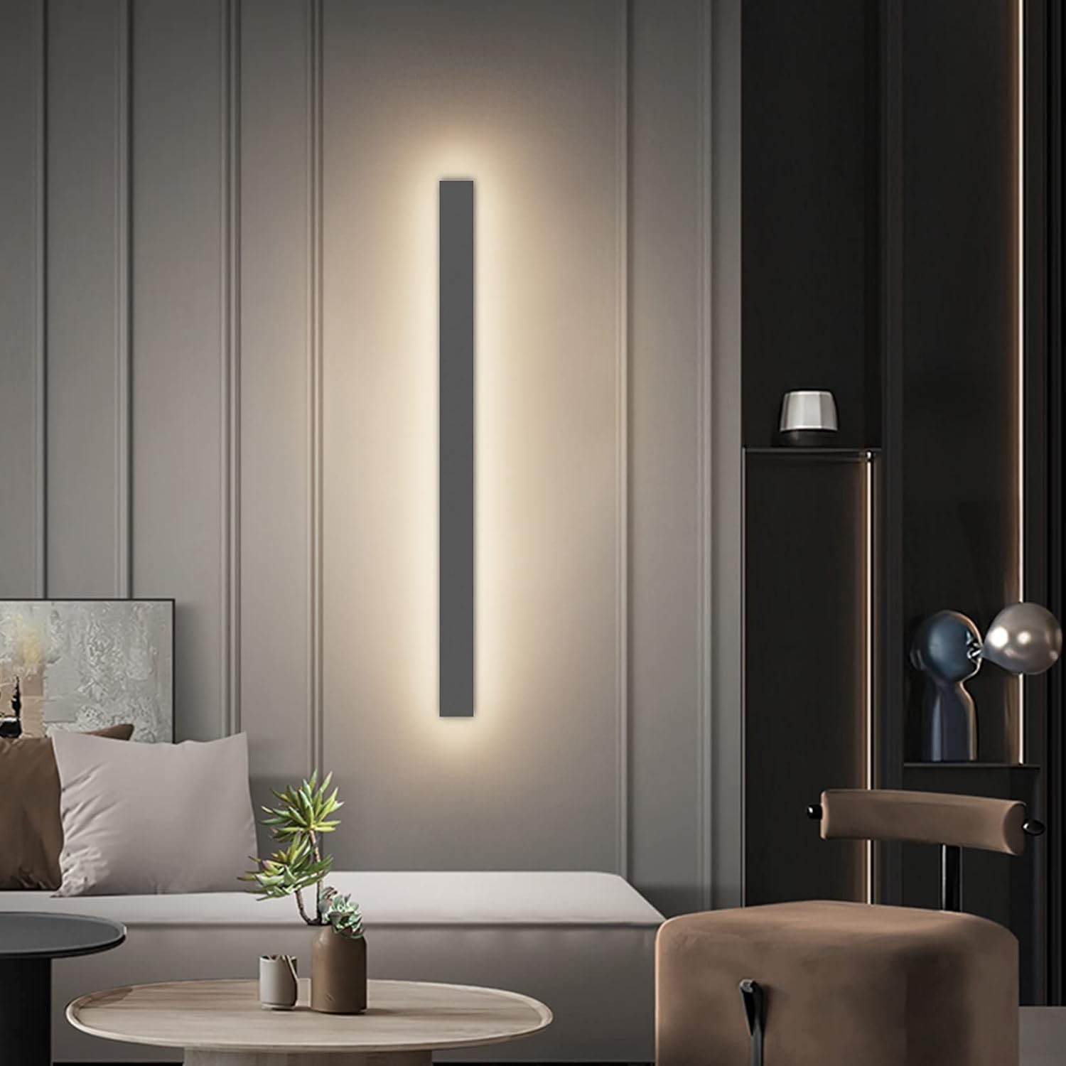 K-bright Lampada da Parete LED 30W 100cm, Grigio Scuro - immagine 4