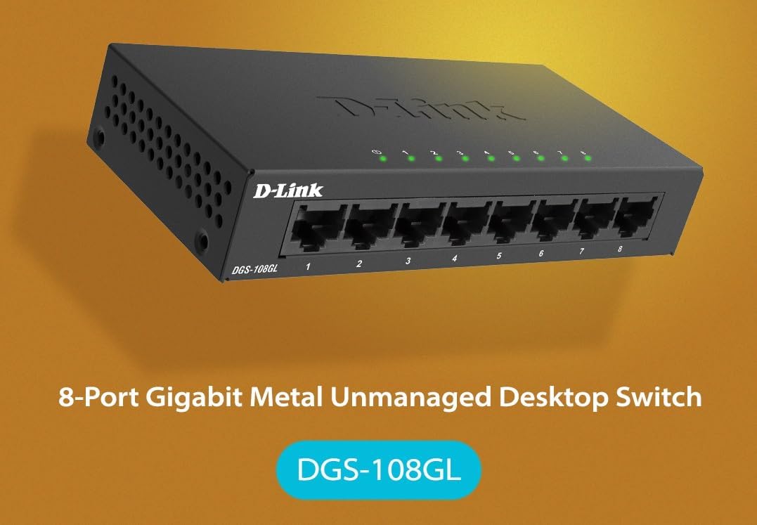 D-link DGS-108GL Switch Unmanaged Gigabit 8 Porte - immagine 2