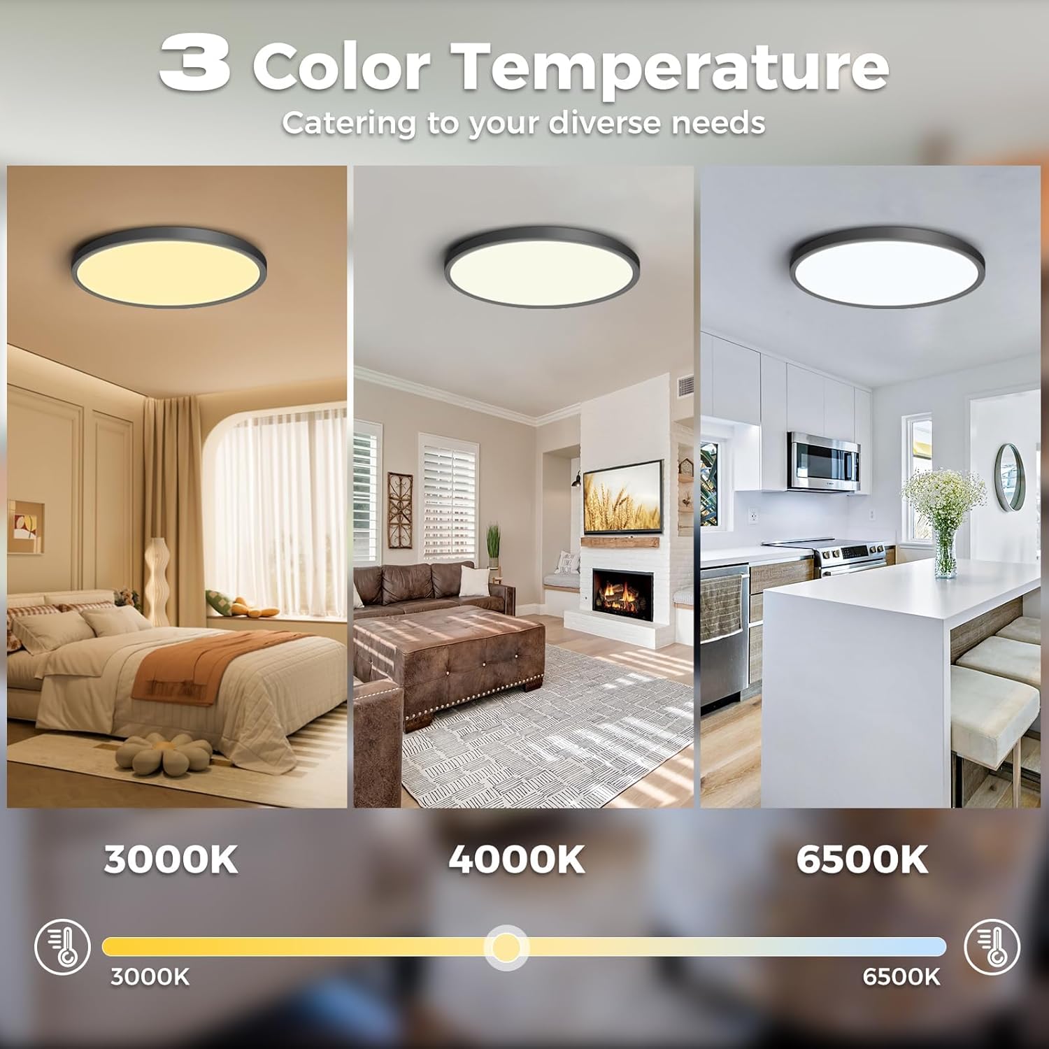 Slochi Plafoniera LED Soffitto IP44 Impermeabile (2 Pezzi) - immagine 2