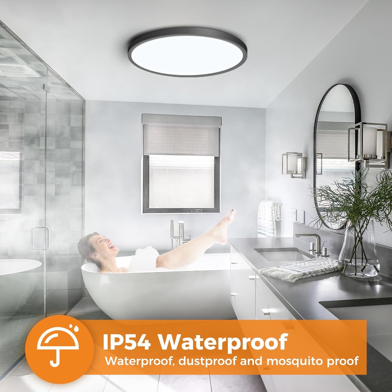 Slochi Plafoniera LED Soffitto IP44 Impermeabile (2 Pezzi) - immagine 3
