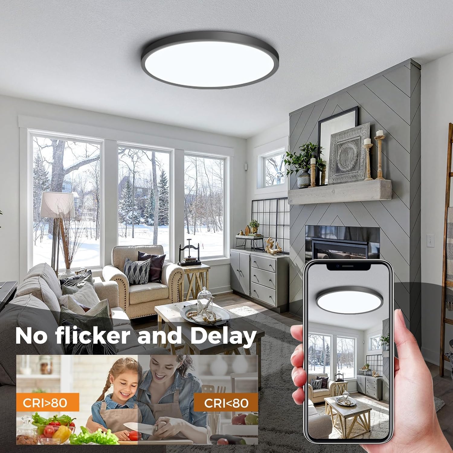 Slochi Plafoniera LED Soffitto IP44 Impermeabile (2 Pezzi) - immagine 5