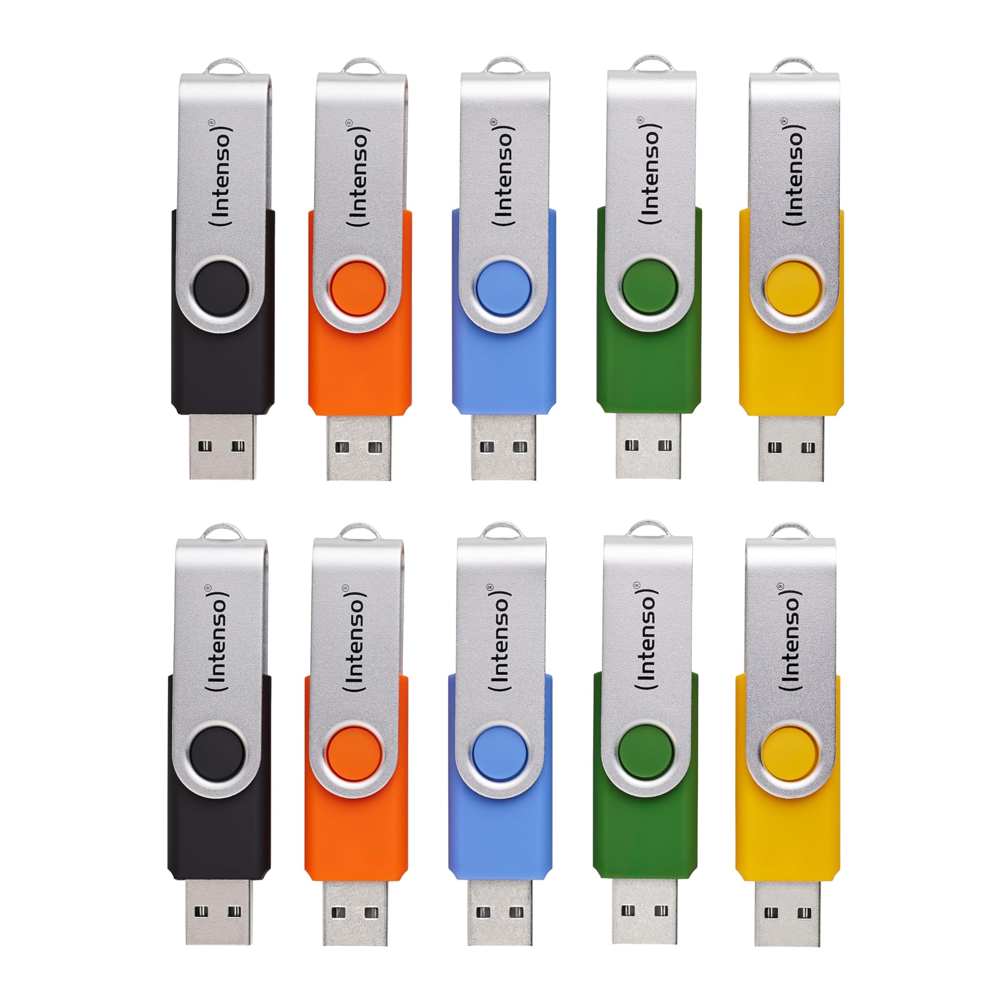 Intenso Basic Line - Chiavette USB 10 x 16 GB, Multicolore