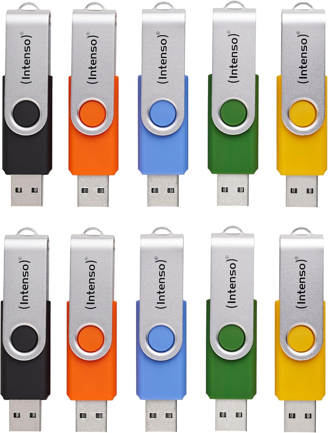 Intenso Basic Line - Chiavette USB 10 x 16 GB, Multicolore - immagine 1