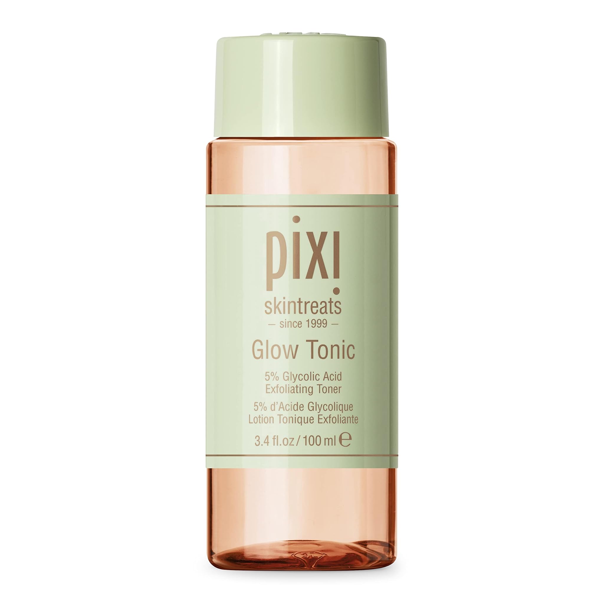 Pixi Beauty Glow Tonic | Tonico Viso all’Acido Glicolico, Aloe Vera e Ginseng | Esfolia Delicatamente per una Pelle Luminosa e Levigata | 3,4 fl oz / 100 ml