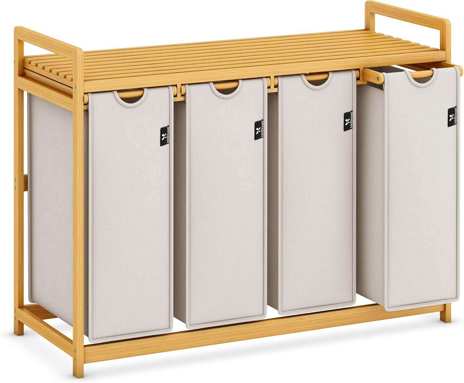 AdelDream Cesto Portabiancheria Bamboo Frame 200L