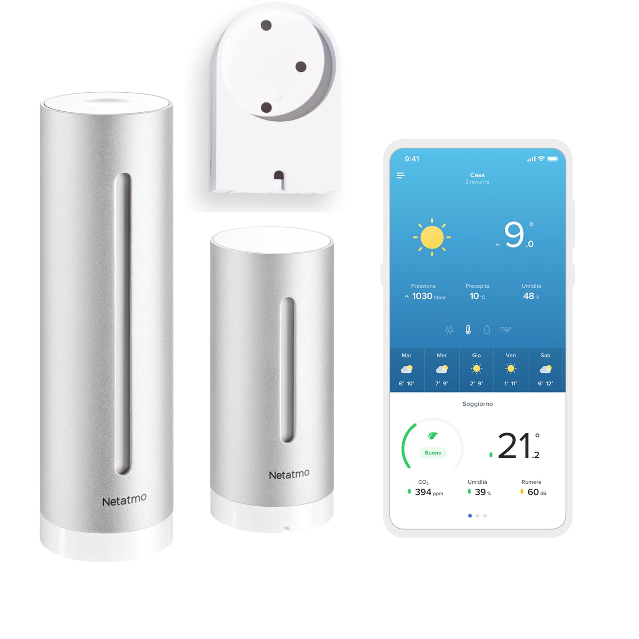 Netatmo Stazione Meteo con Sensore Esterno Wireless