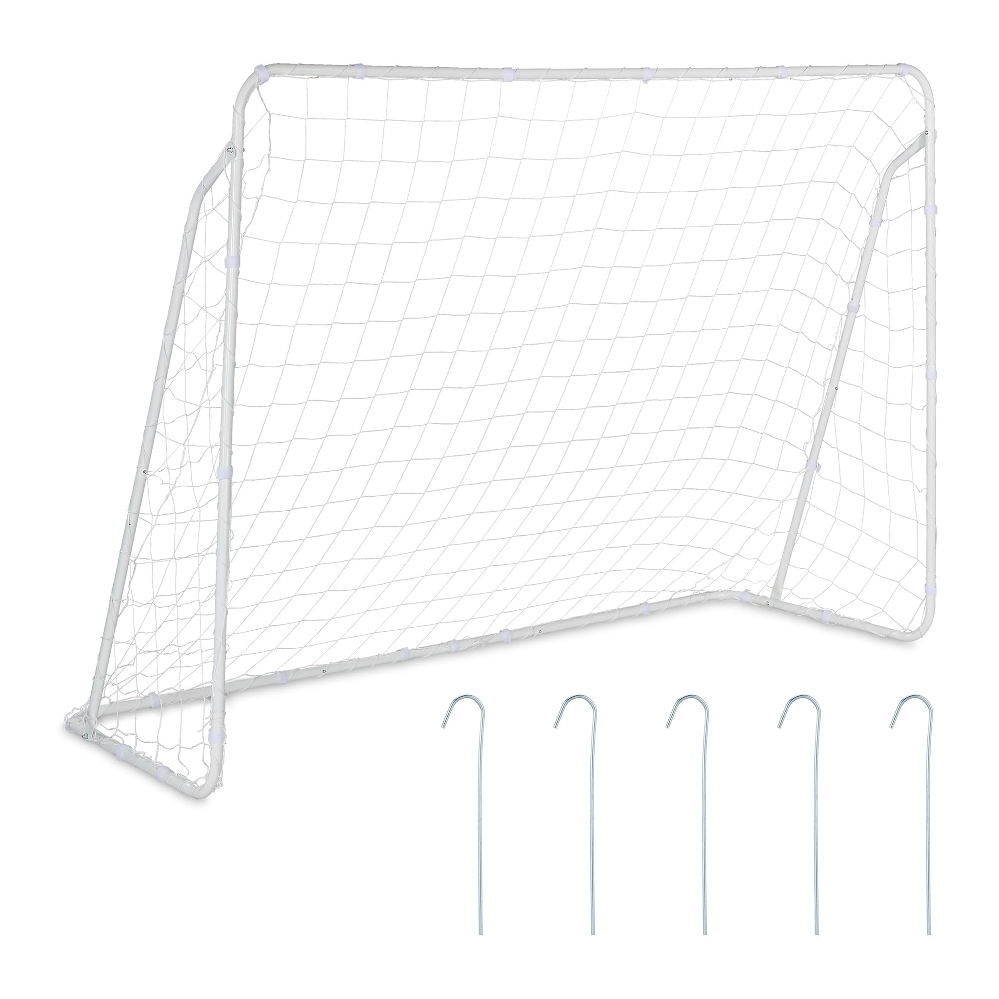 Relaxdays Porta da Calcio in Metallo per Giardino