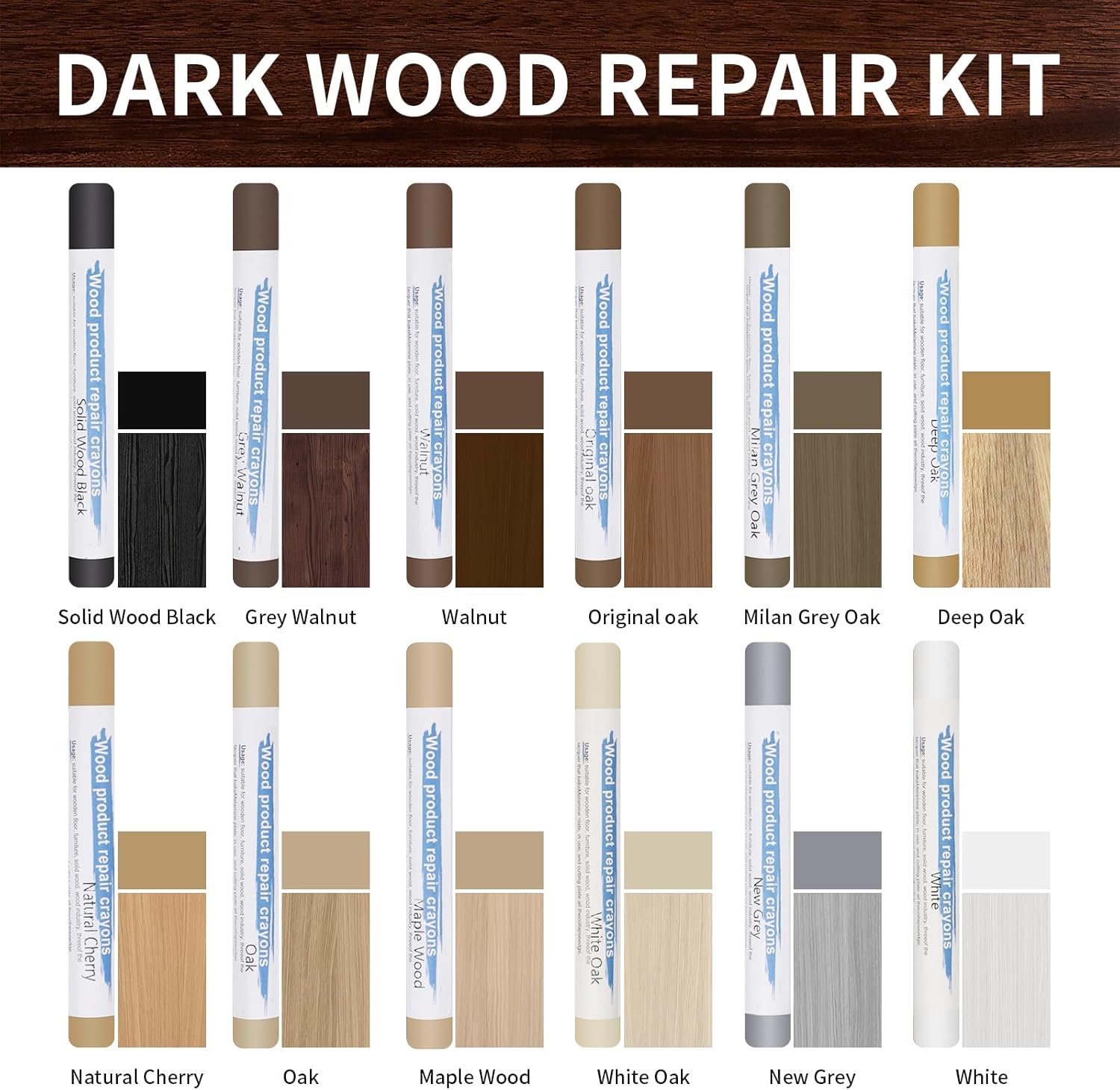 Stucco per Legno e Riparazione Piastrelle - 12 Colori - immagine 2