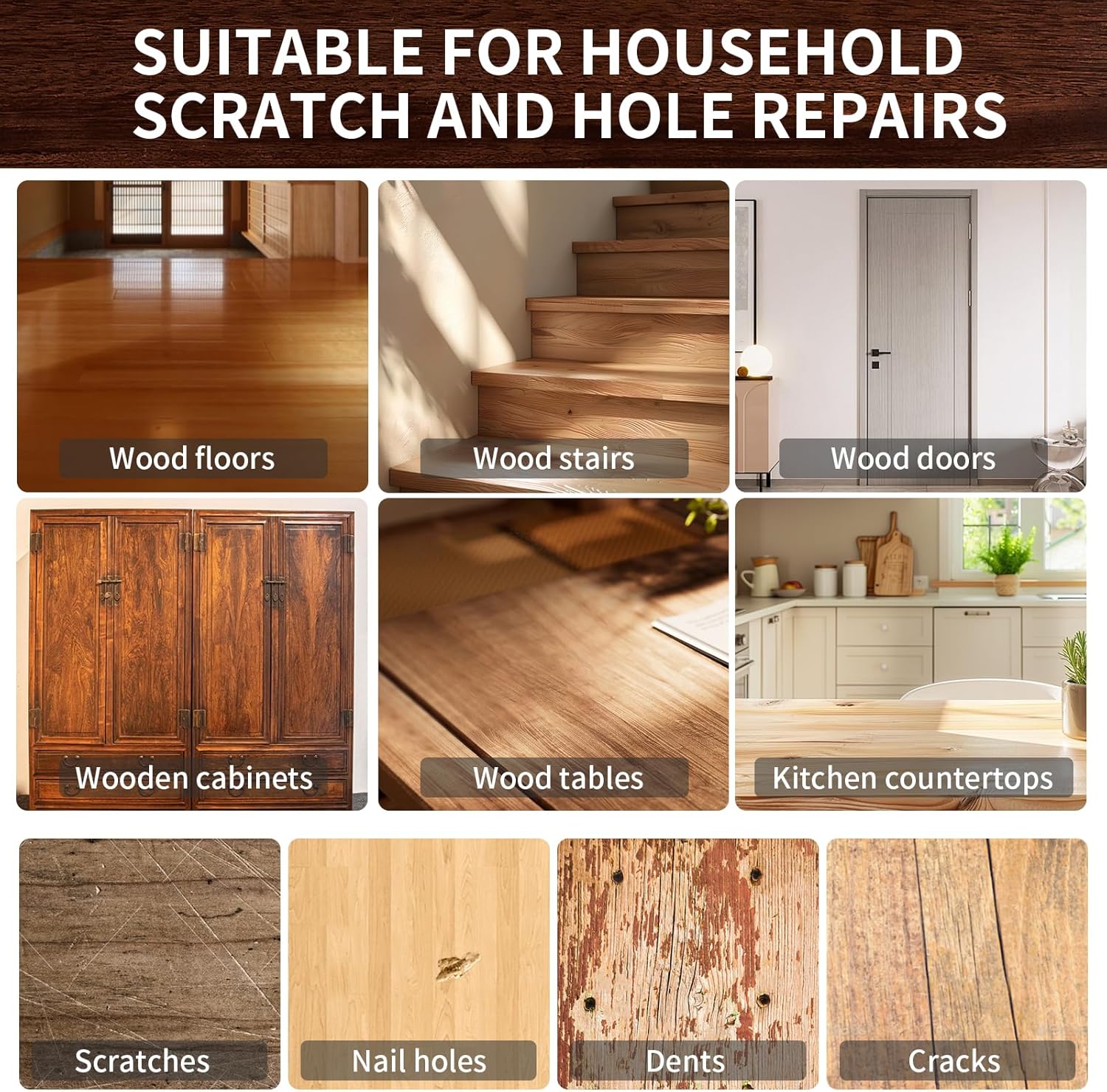 Stucco per Legno e Riparazione Piastrelle - 12 Colori - immagine 5