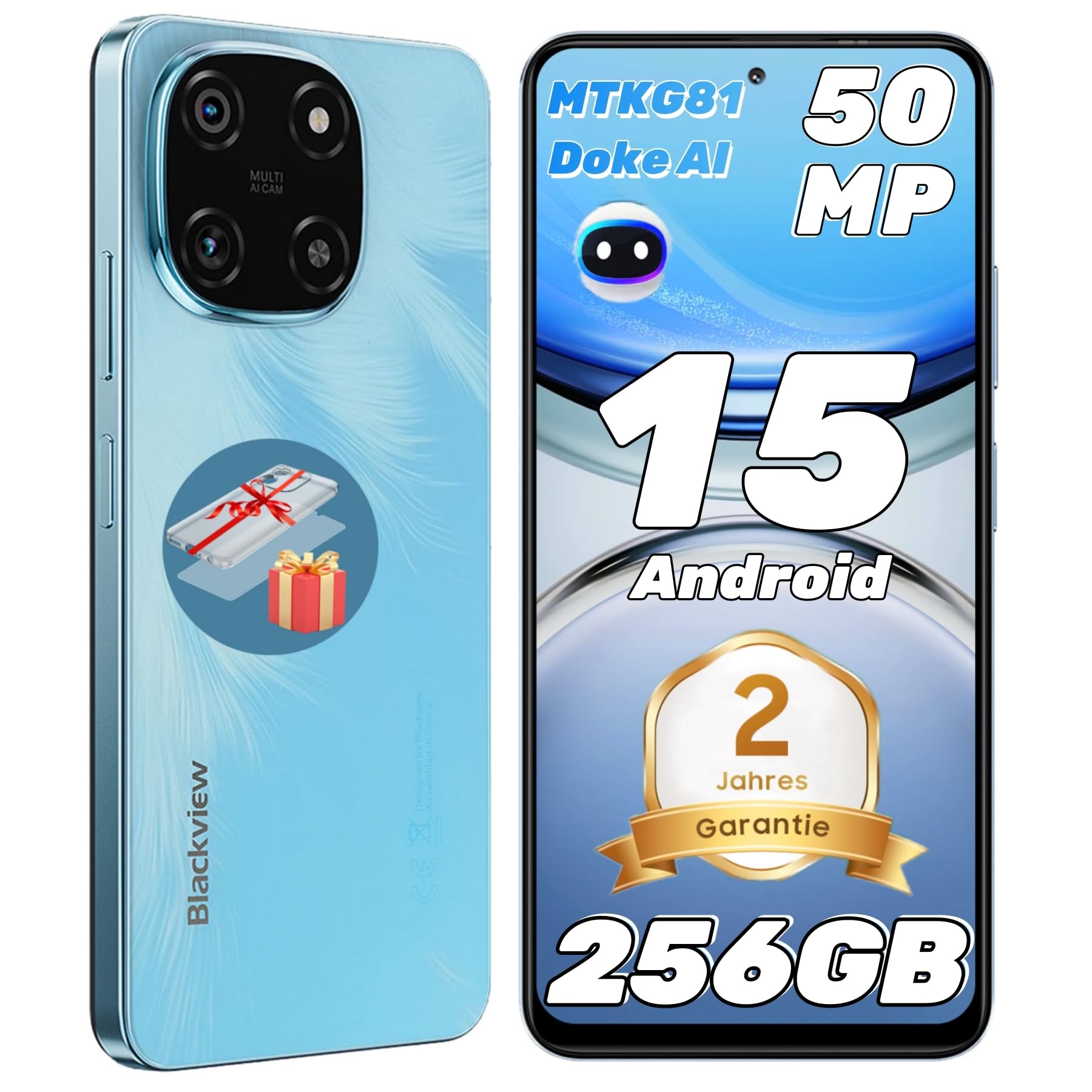 Blackview Color 6 - Smartphone Android 15, 24GB+256GB