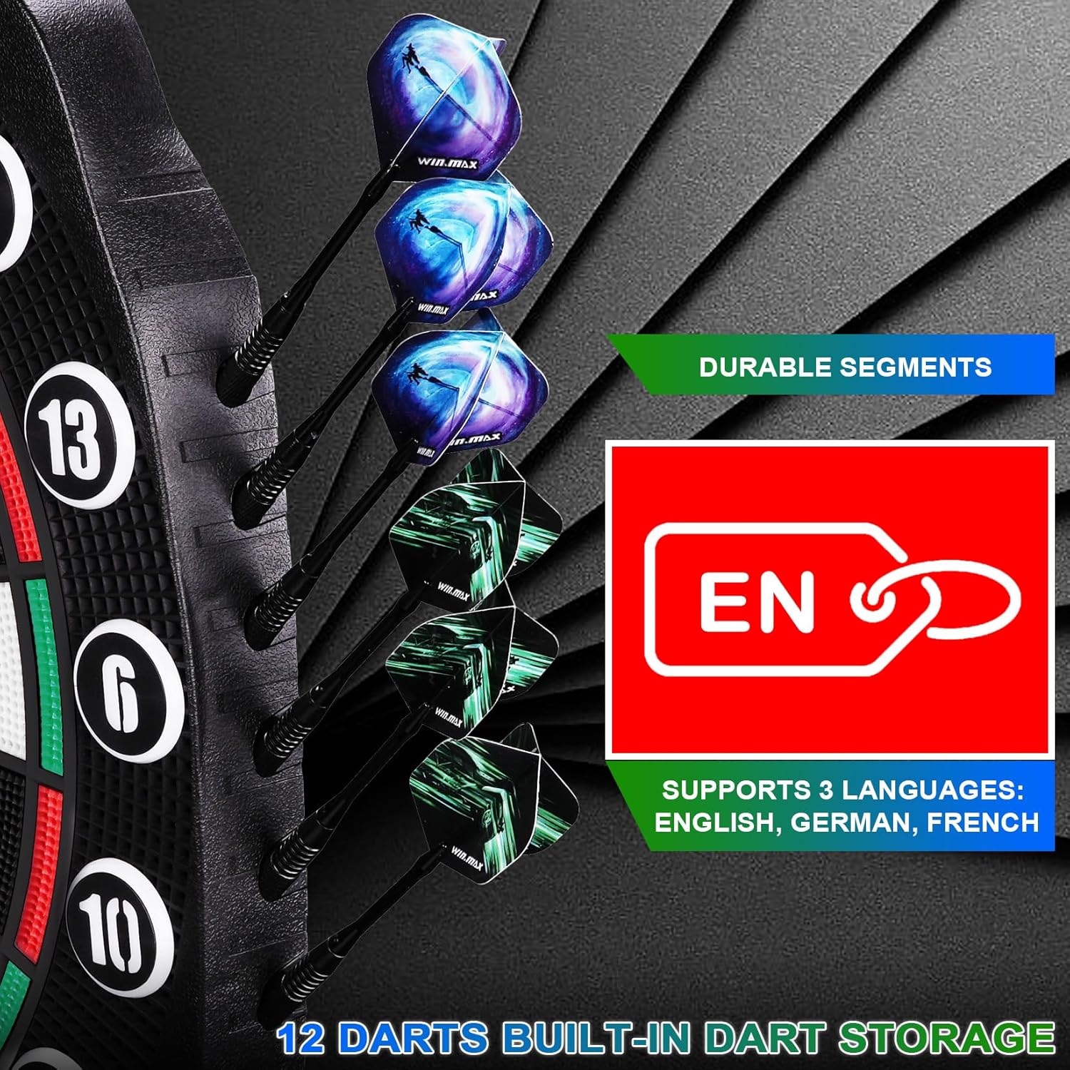 Win.max Bersaglio Elettronico Freccette con Display LED - immagine 5