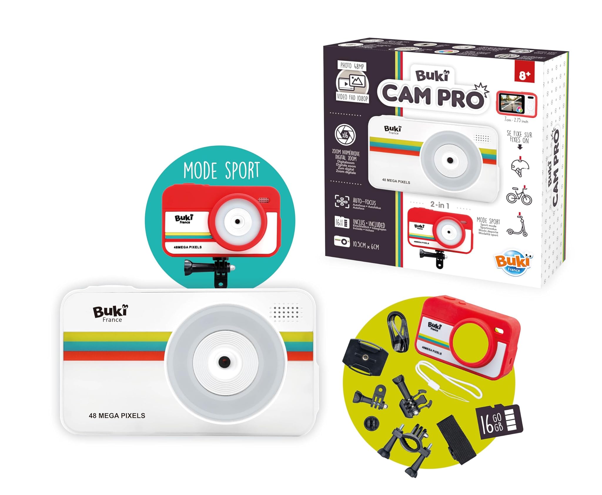 Buki France Buki CamPro, Colore Bianco, PV010