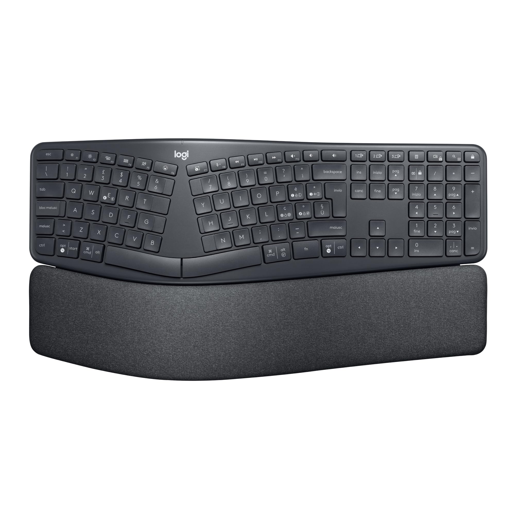 Logitech ERGO K860 - Tastiera Wireless Split Ergonomica