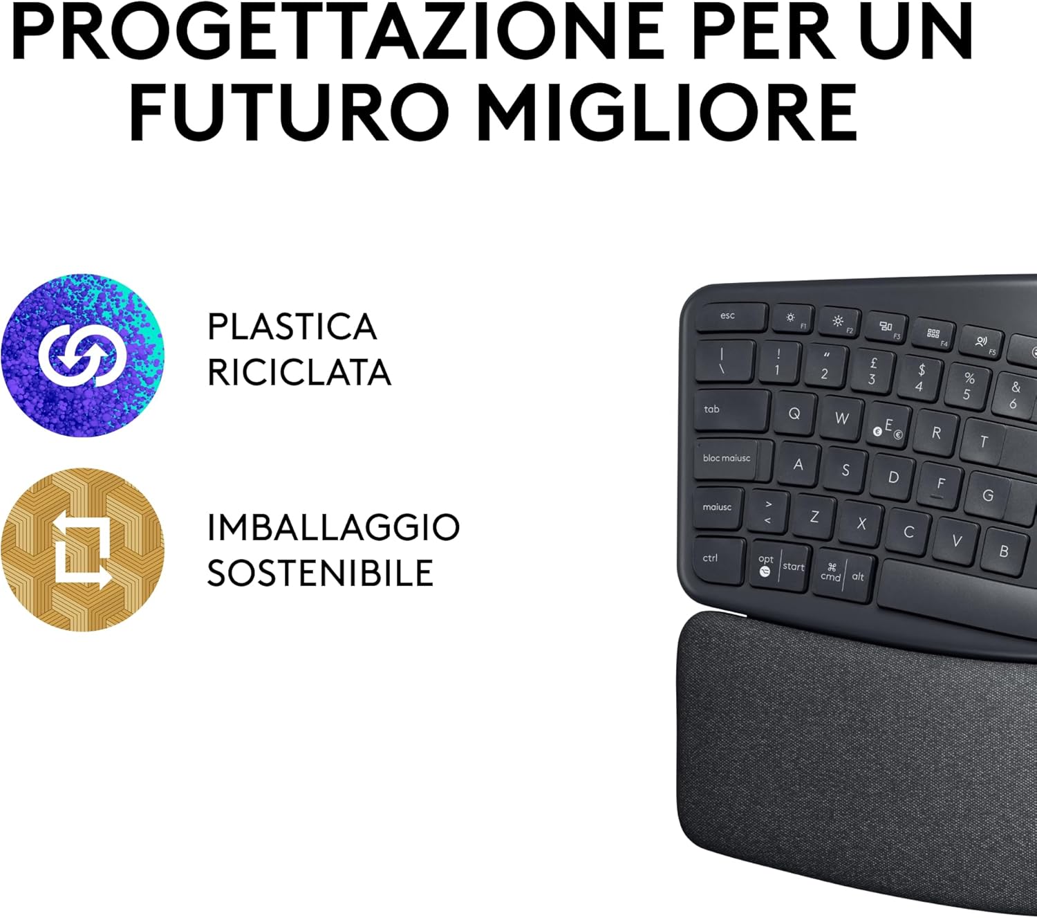 Logitech ERGO K860 - Tastiera Wireless Split Ergonomica - immagine 12