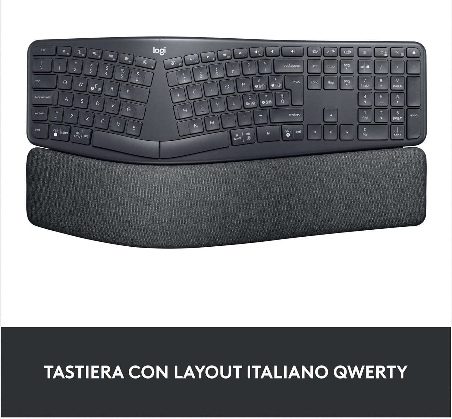Logitech ERGO K860 - Tastiera Wireless Split Ergonomica - immagine 2