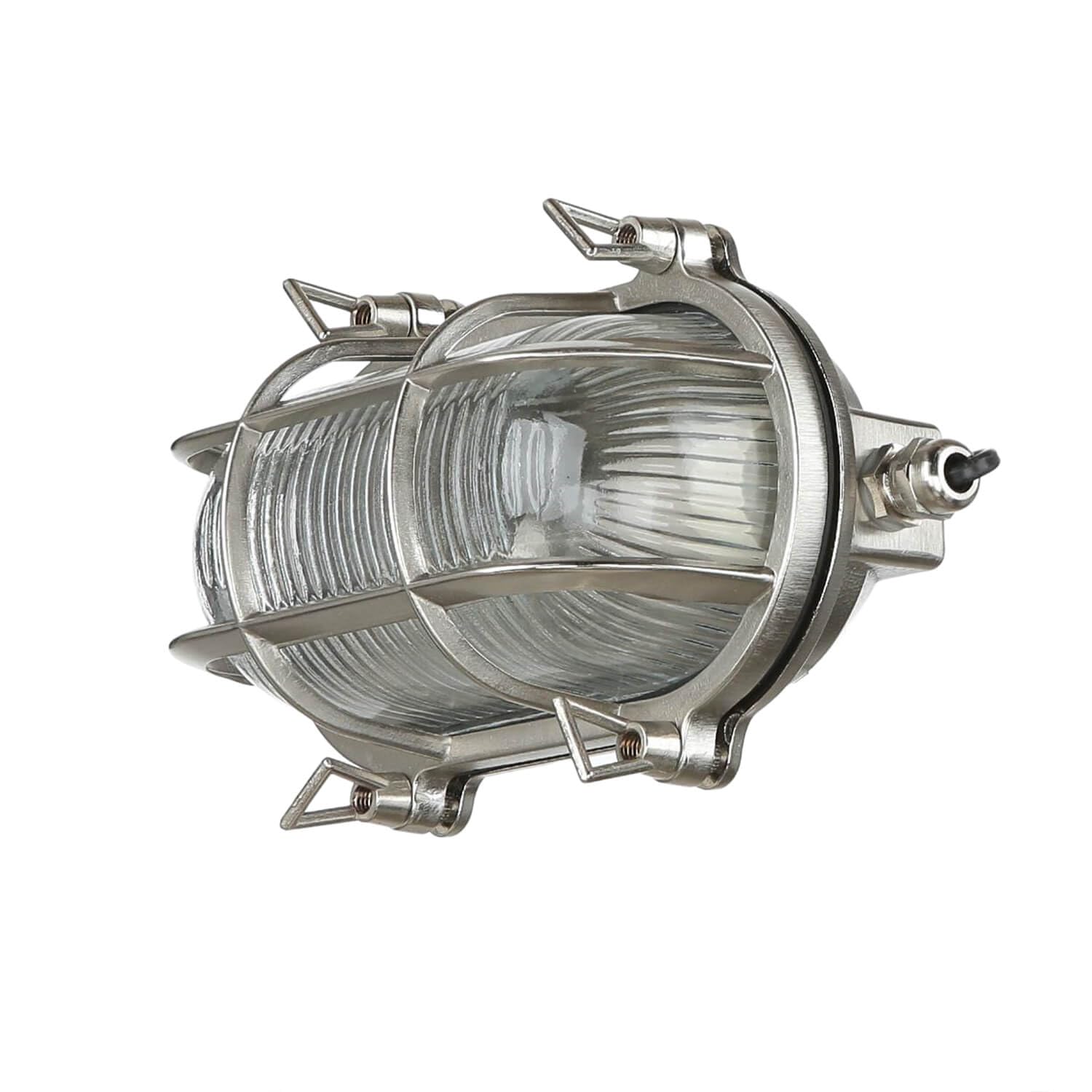 B21cm H:13cm 2C4F6CCB6F, Nickel Matt, Klar/Transparent, E27 230.00V