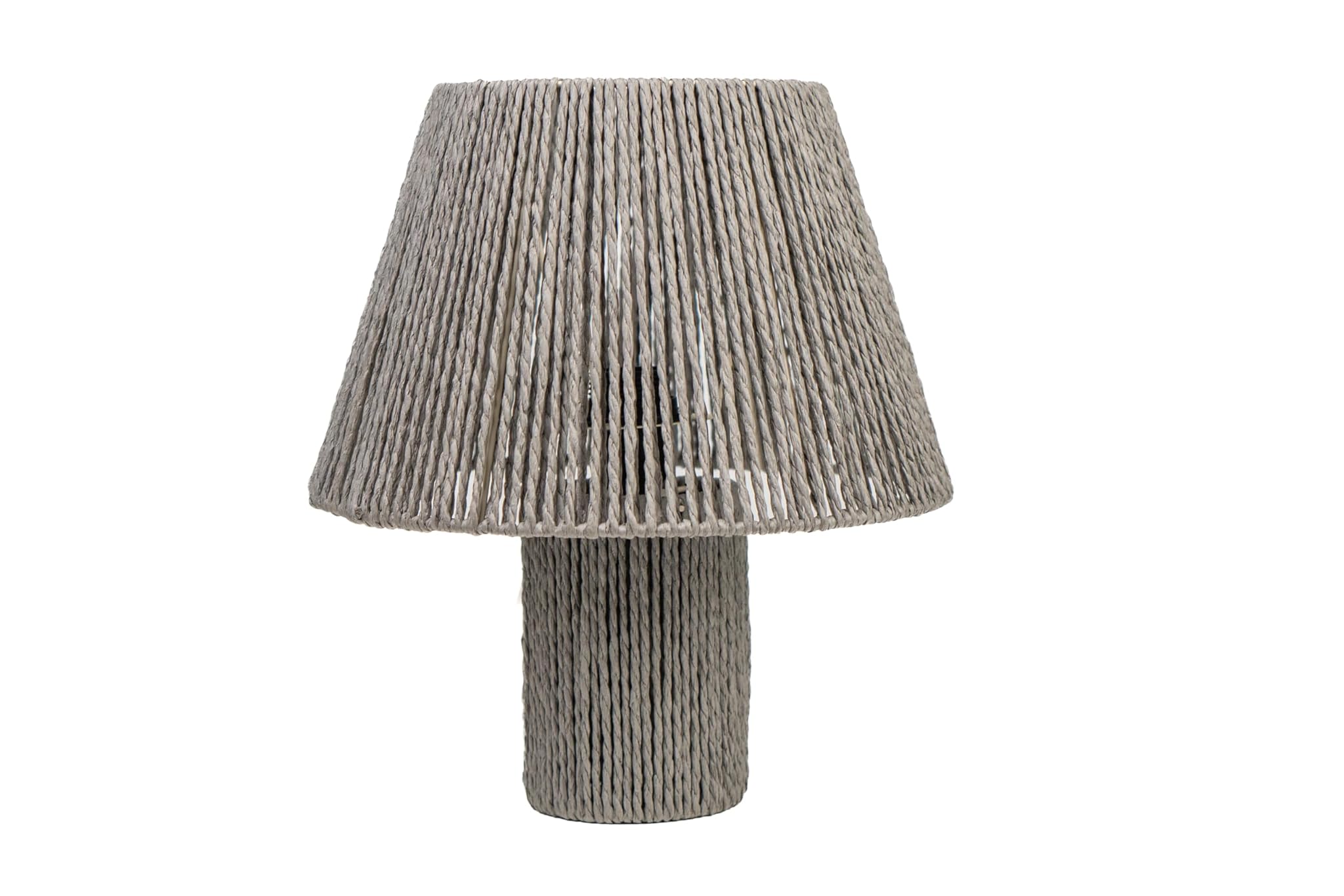 LAMPARA C/PANTALLA GRIS CUERDA