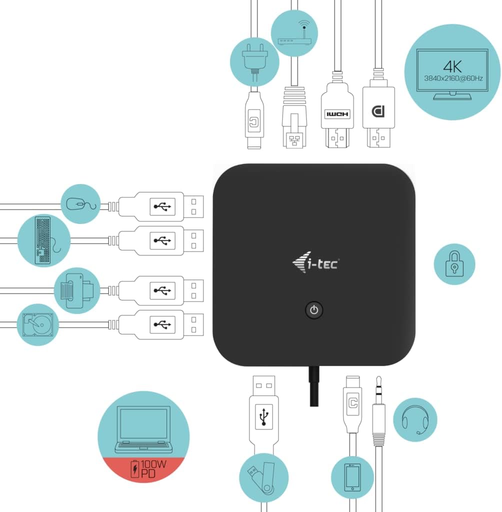 I TEC USB-C HDMI DP DOCKING STATION + POWER DELIVERY 100W - immagine 2